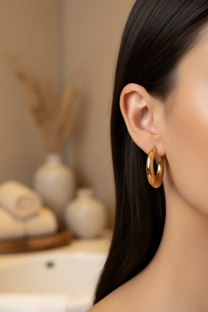 Rose gold earrings