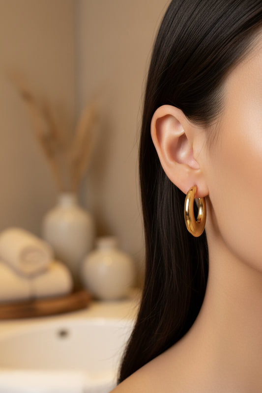 Rose gold earrings