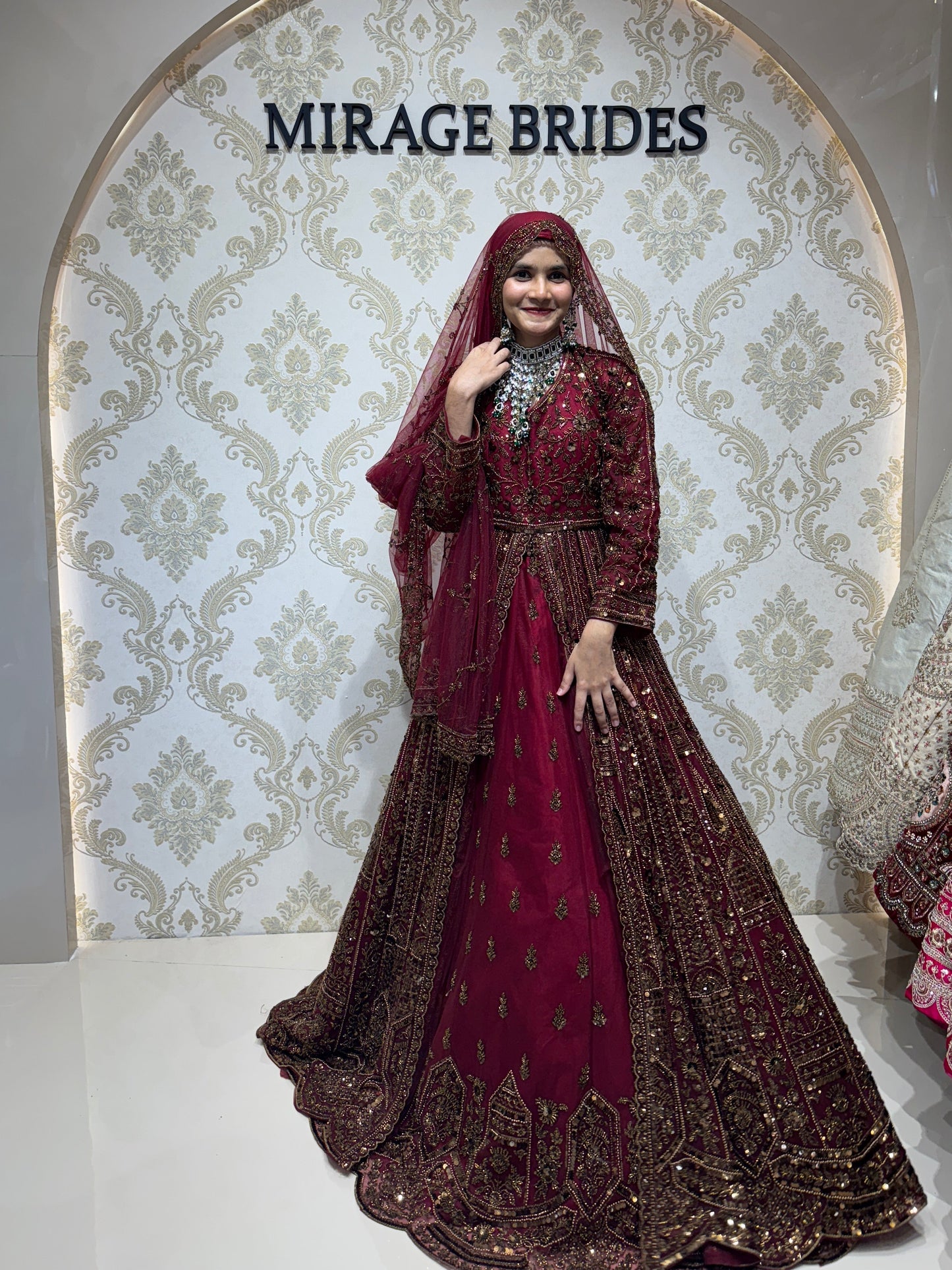 Maroon Mirage Designer HandCrafted