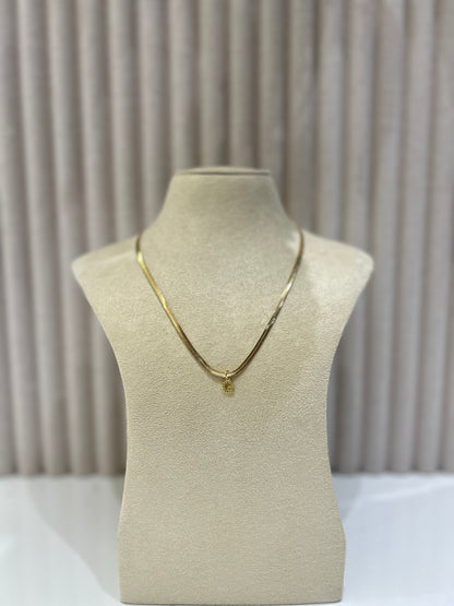 Alphabet snake chain necklace