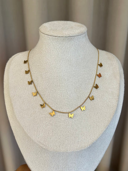 Butterfly charm necklace