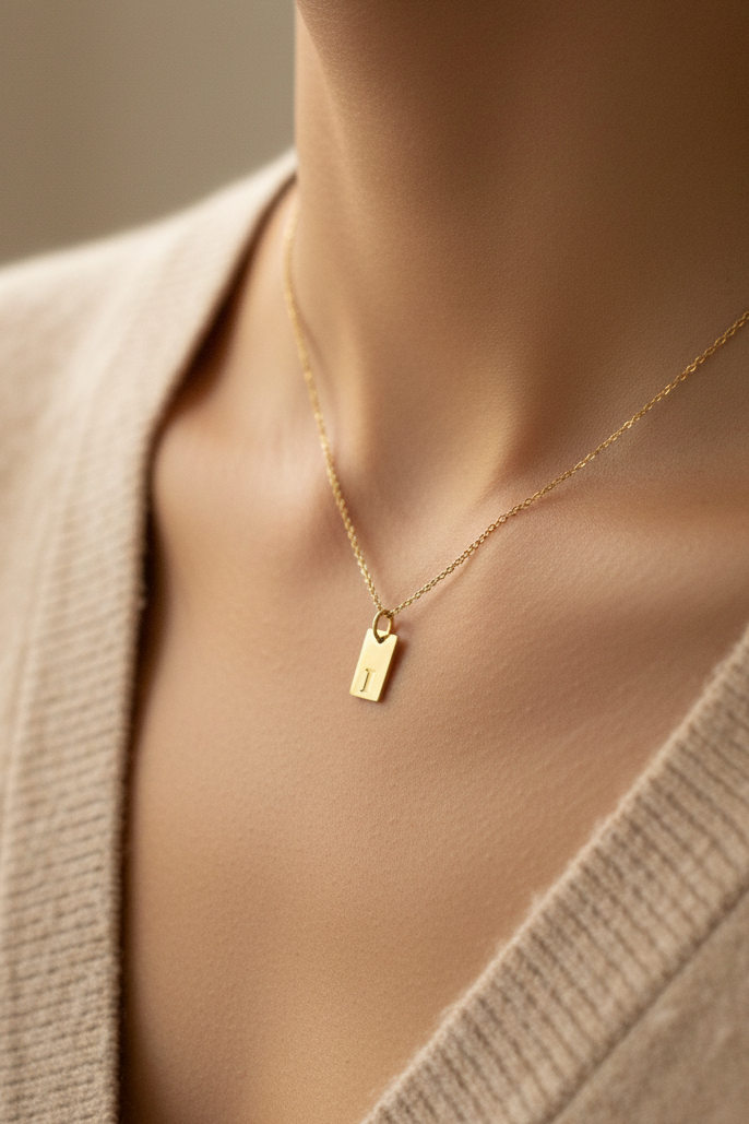 I letter charm