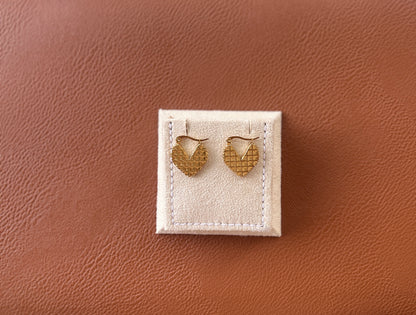Hoops Gold Flat Heart
