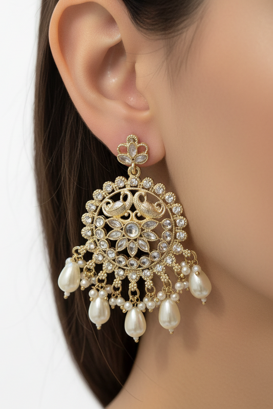 White earring