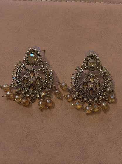 Golden peach earring