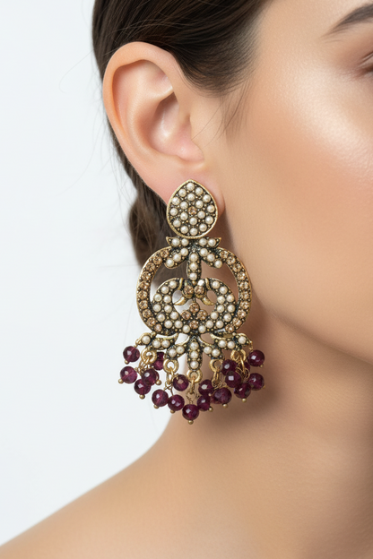 Purple Earring