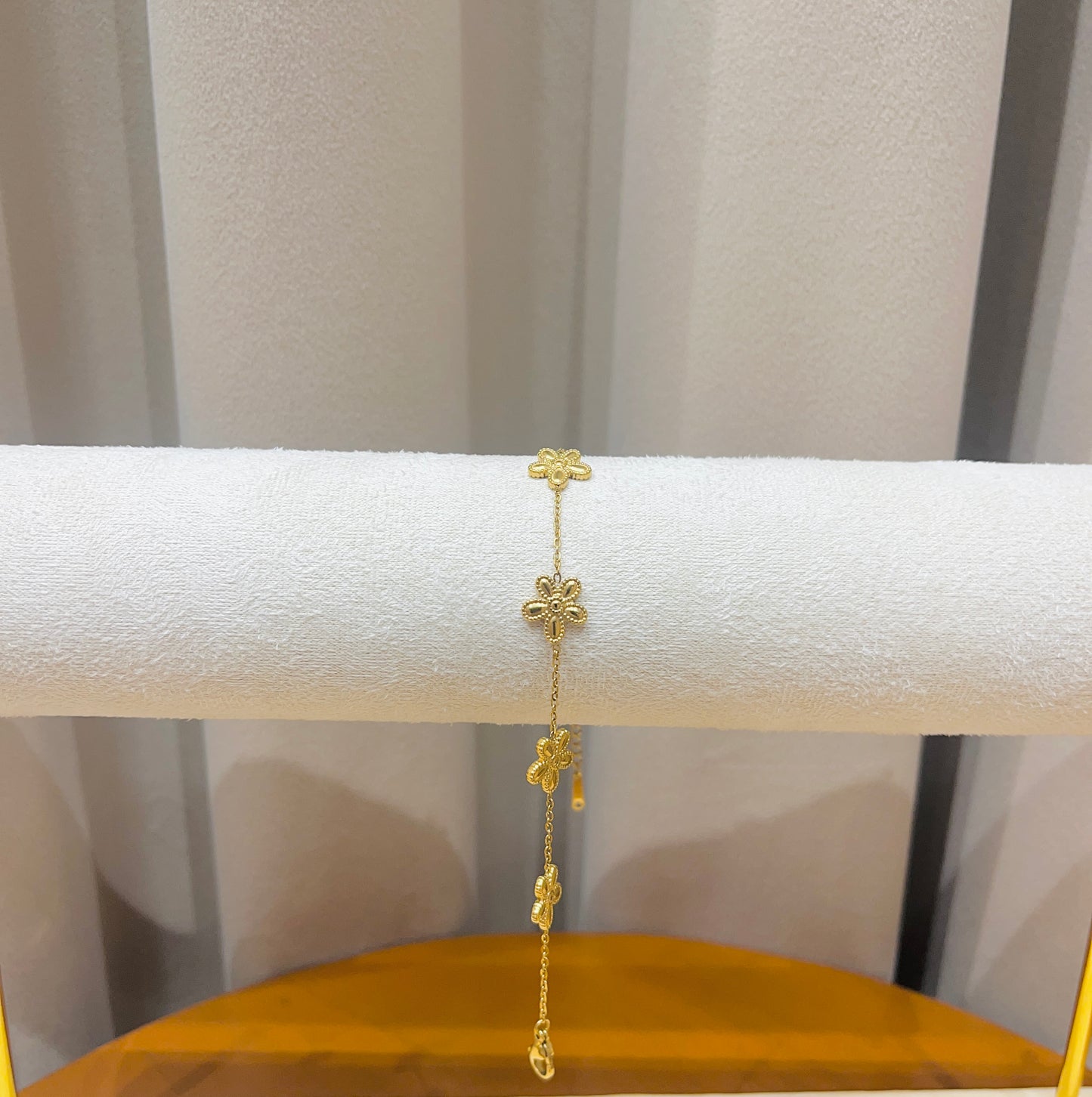 Golden Blossom Filigree Bracelet