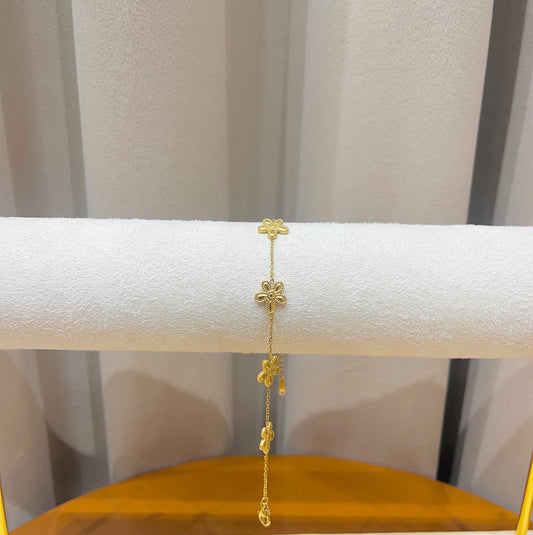 Golden Blossom Filigree Bracelet