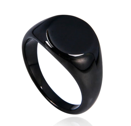 Simple Style Geometric Titanium Steel Plating Unisex Rings