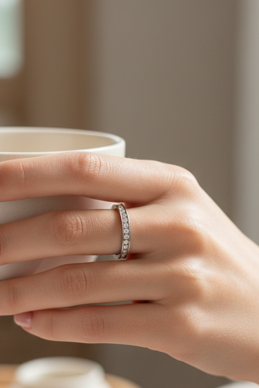 Crystal Eternity Band Ring