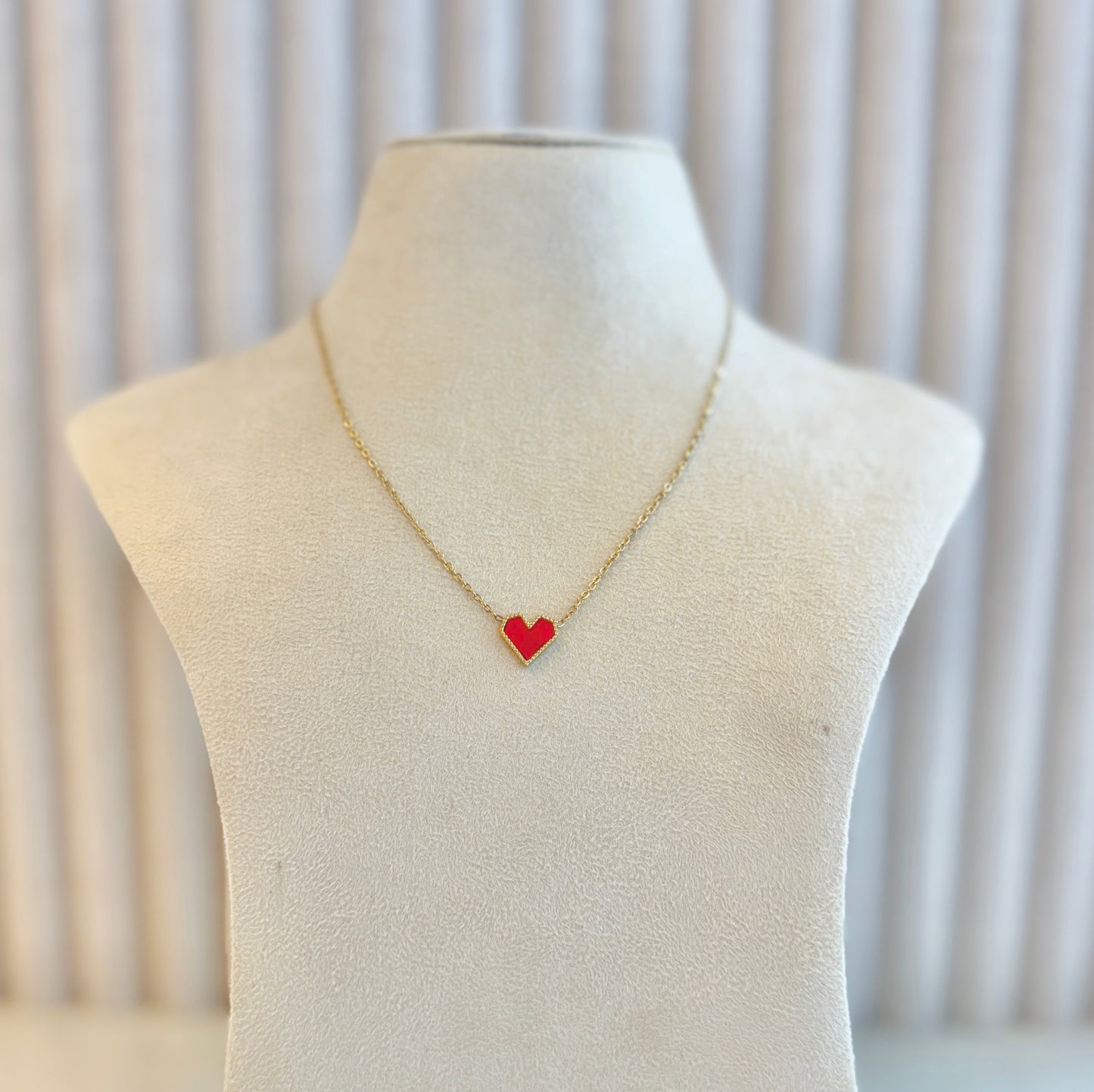 Little red heart necklace