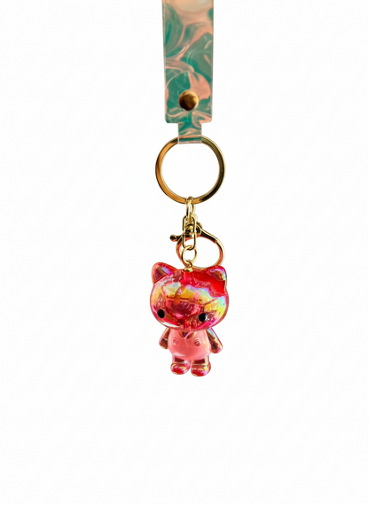 Crystal Cutie Keychain in Pink Gradient