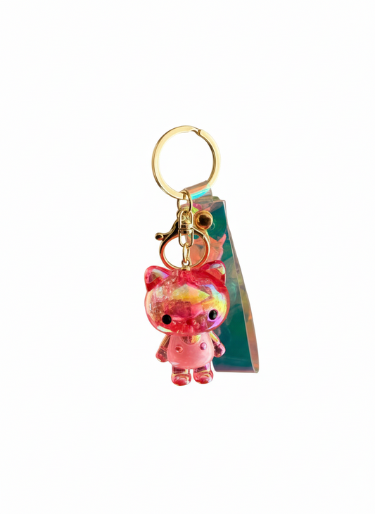 Crystal Cutie Keychain in Pink Gradient