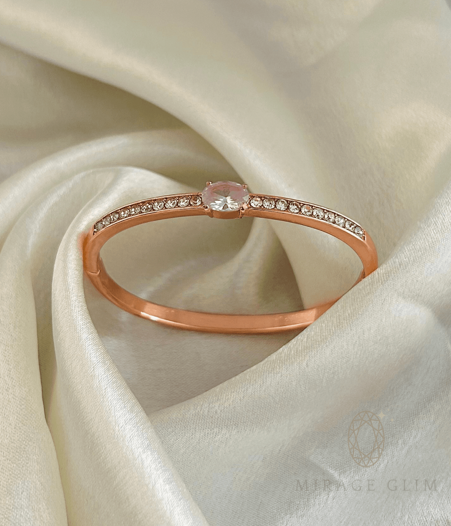 Glow petal kids party wear bangle with soft sparkle and central shine
