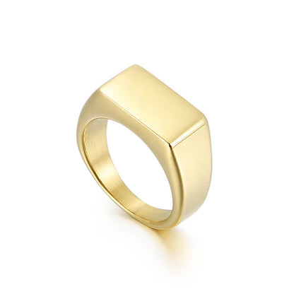 Punk Geometric Titanium Steel Plating 18K Gold Plated
Men's Rings