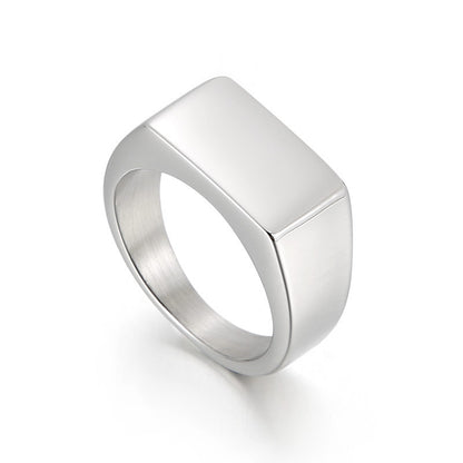 Punk Geometric Titanium Steel Plating 18K Gold Plated
Men's Rings