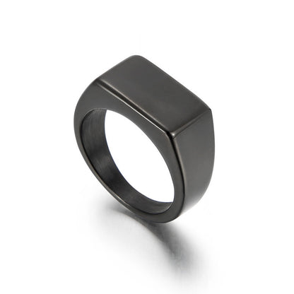 Punk Geometric Titanium Steel Plating 18K Gold Plated
Men's Rings