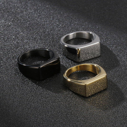 Punk Geometric Titanium Steel Plating 18K Gold Plated
Men's Rings
