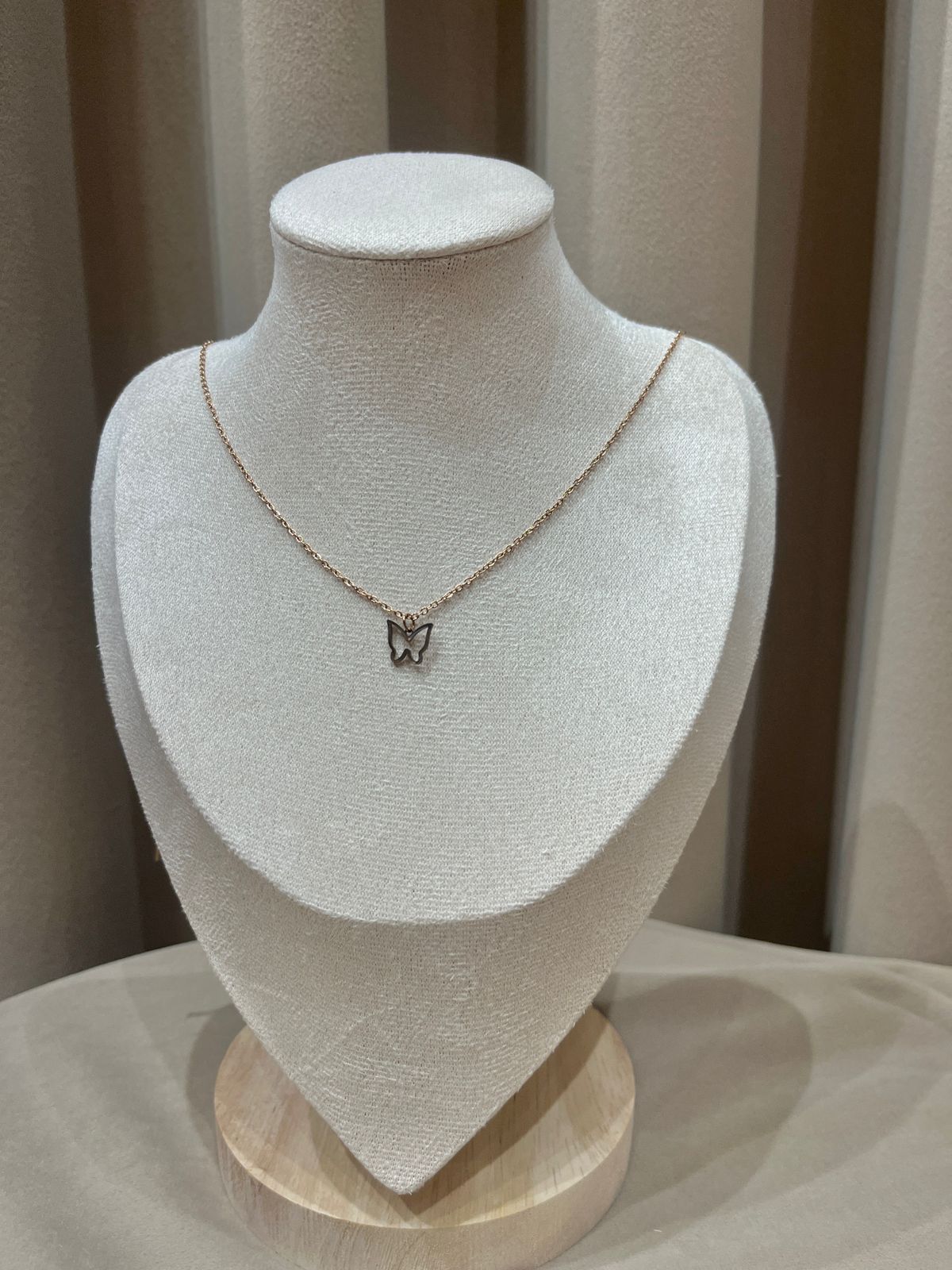 Rose gold butterfly chain