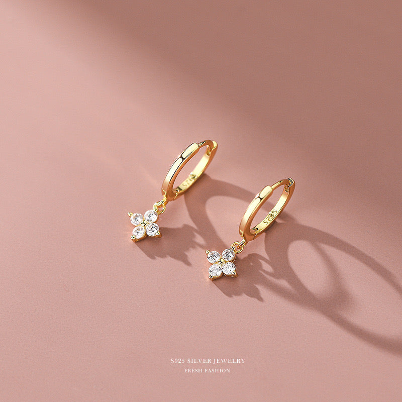 925 Sterling Silver Hoops Earrings