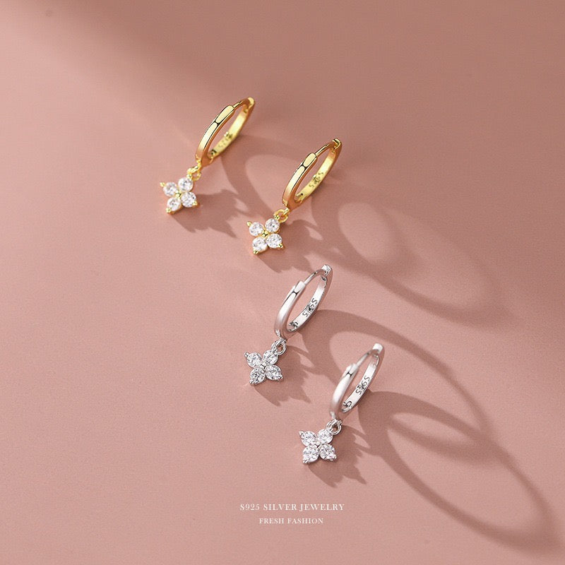 925 Sterling Silver Hoops Earrings