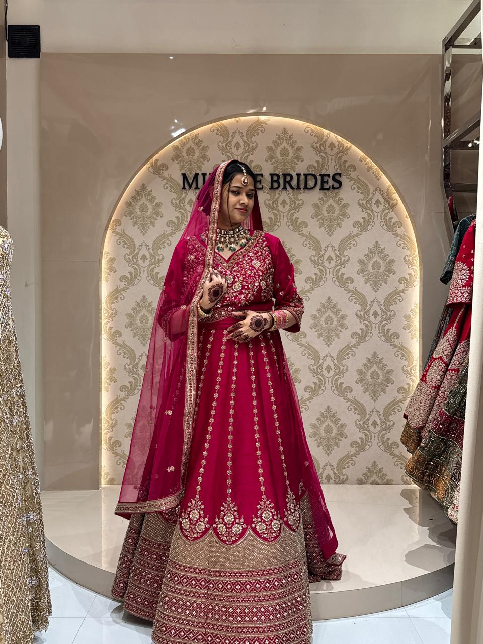 Rani pink Raw Silk Hand work