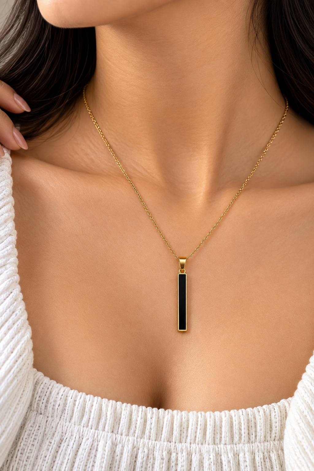 Unisex necklace Gold Glrid