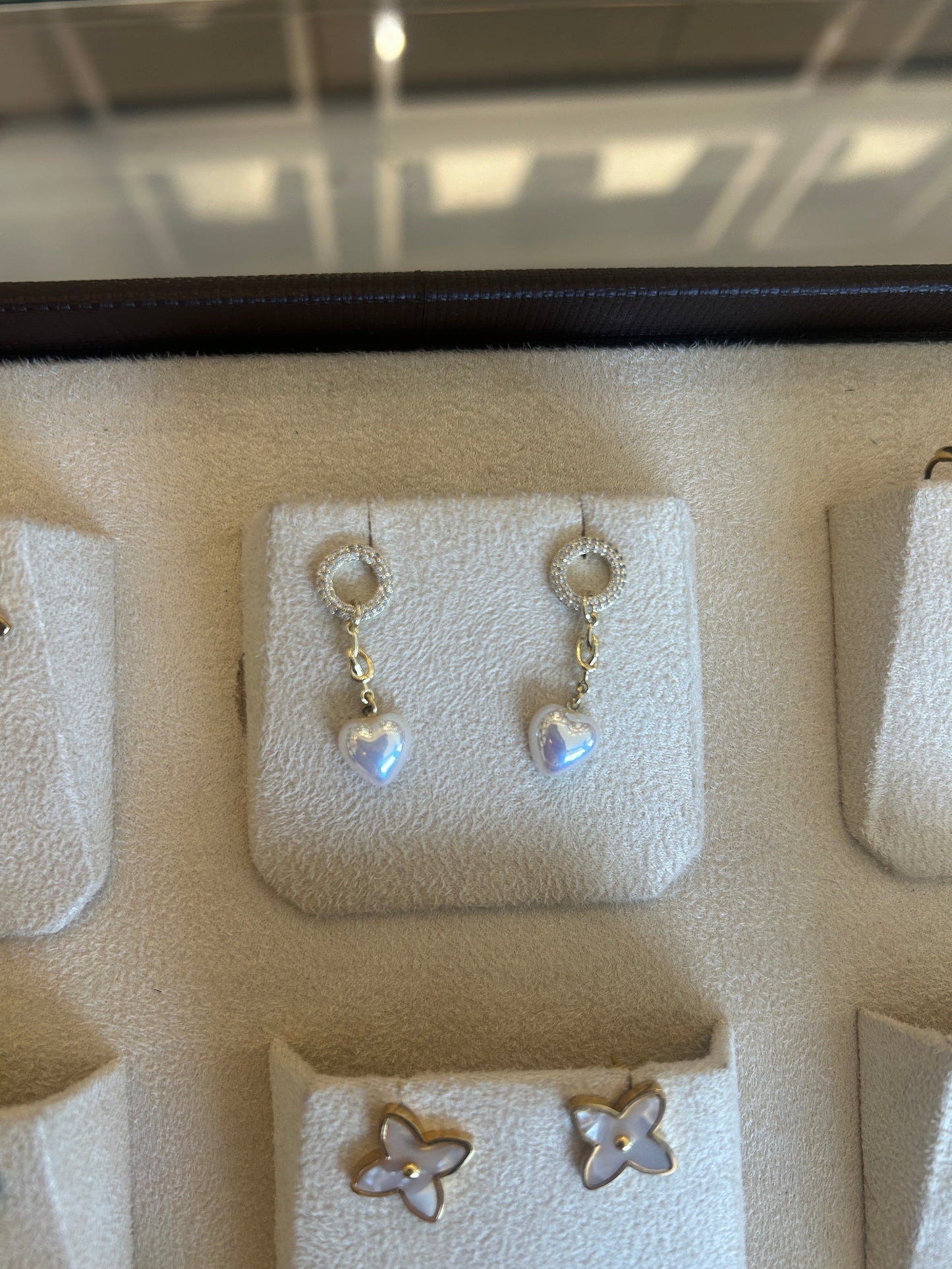 Crystal Pearl Drop Stud