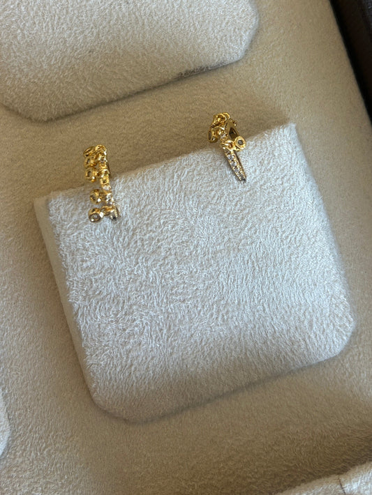 Rose Gold Pavé Hoops