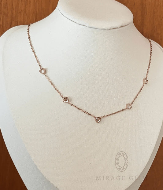 Heart with stone necklace