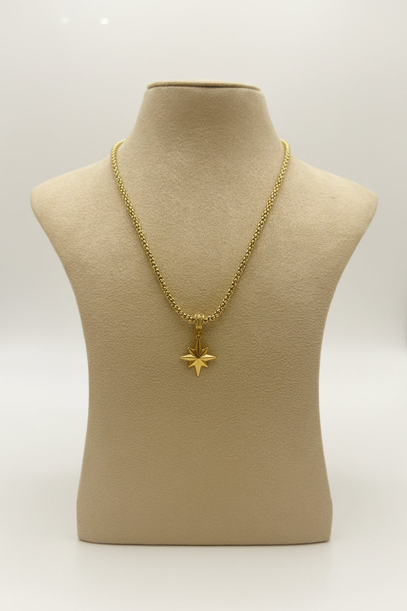 Golden star necklace