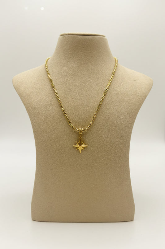 Golden star necklace