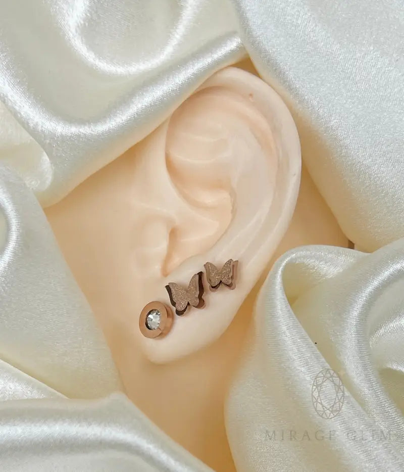 Double butterfly Studs