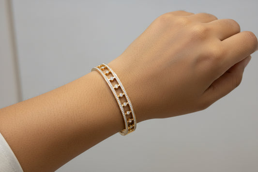 Baby size stone filled bangle
