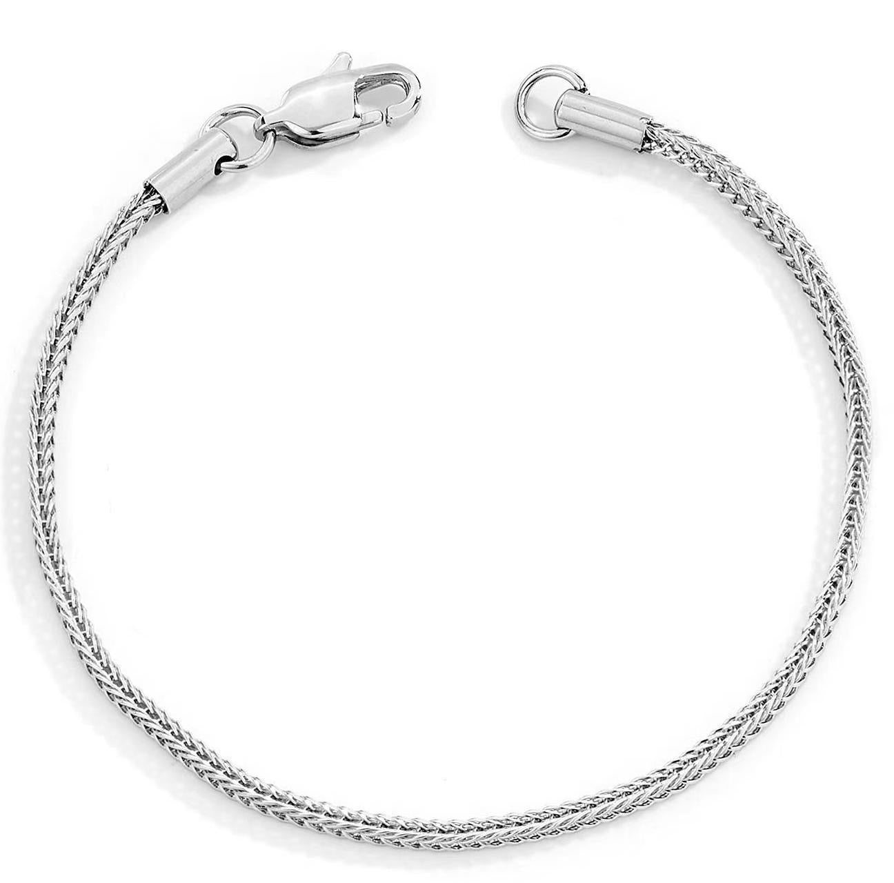 Men’s Silver Rope Chain Bracelet – Stainless Steel Minimal Design