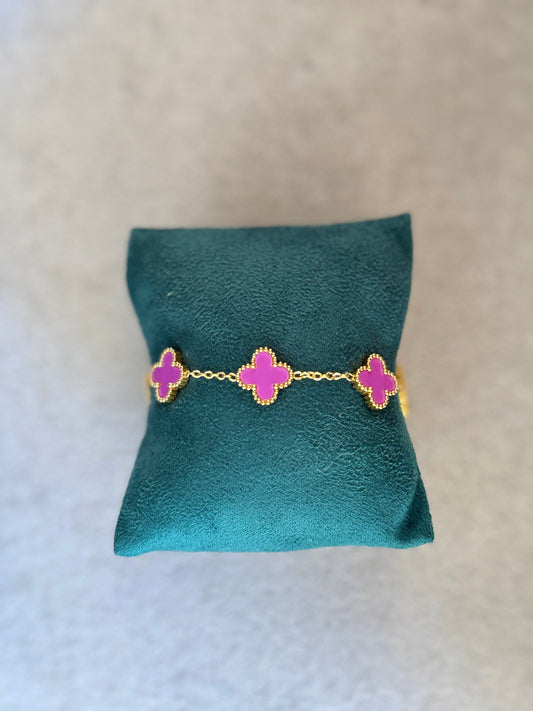 Clover bracelet Purple