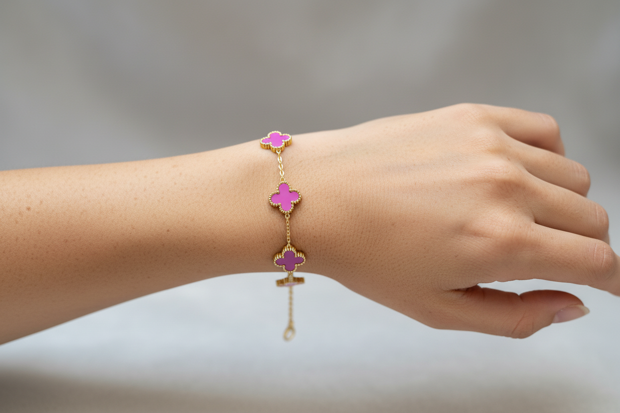 Clover bracelet Purple