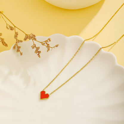 Little red heart necklace