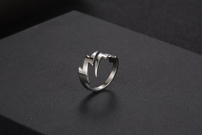 Simple Style Lightning Titanium Steel Polishing
Men's Rings