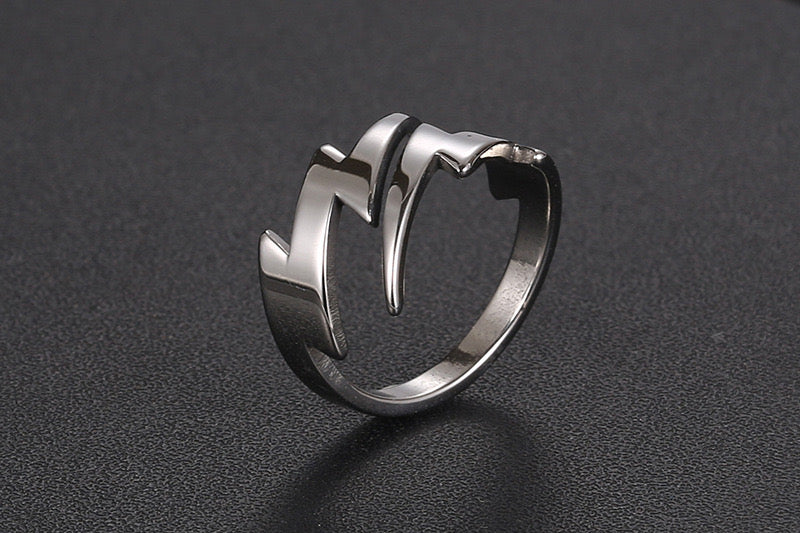 Simple Style Lightning Titanium Steel Polishing
Men's Rings