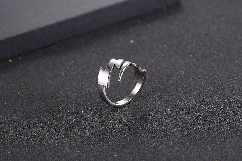 Simple Style Lightning Titanium Steel Polishing
Men's Rings