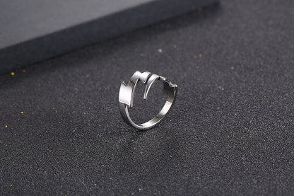 Simple Style Lightning Titanium Steel Polishing
Men's Rings