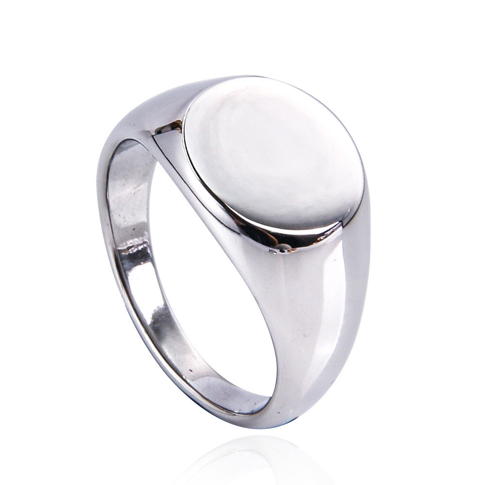 Simple Style Geometric Titanium Steel Plating Unisex Rings