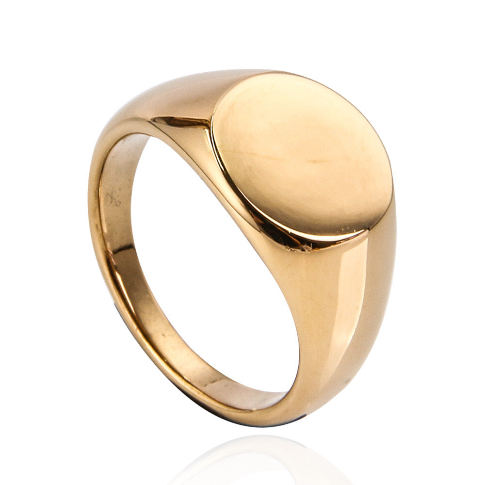 Simple Style Geometric Titanium Steel Plating Unisex Rings