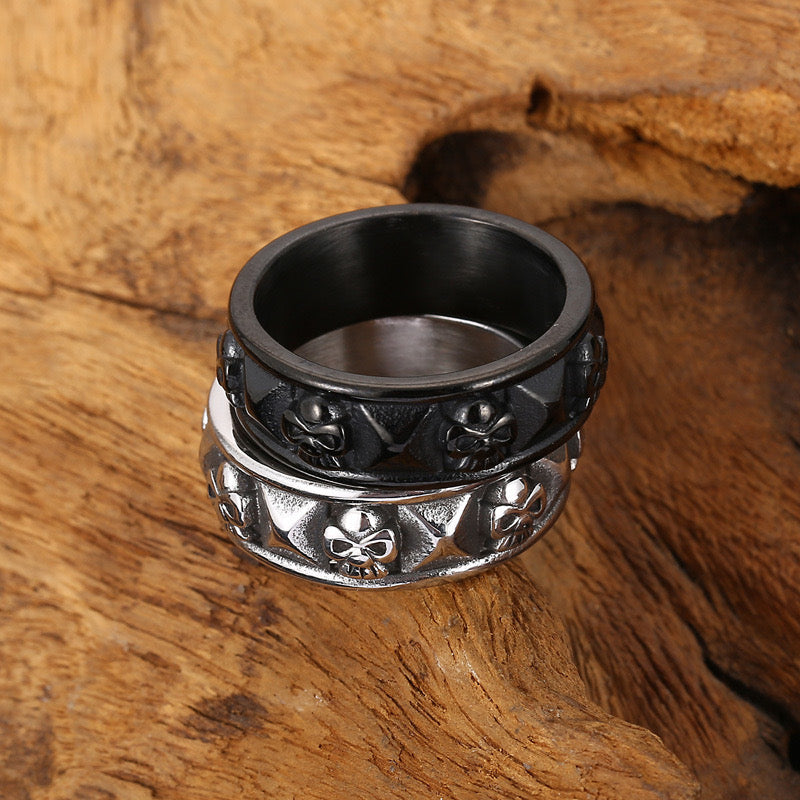 Punk Skull Titanium Steel Plating Halloween Men's Rings