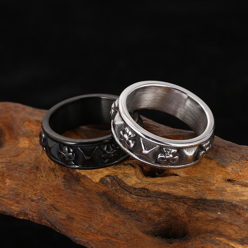 Punk Skull Titanium Steel Plating Halloween Men's Rings