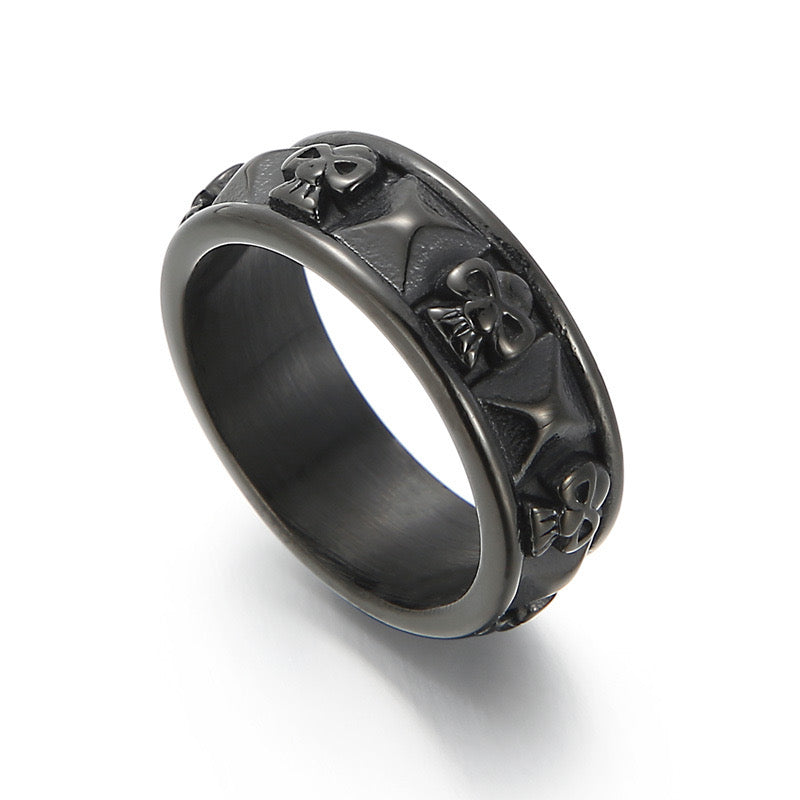Punk Skull Titanium Steel Plating Halloween Men's Rings