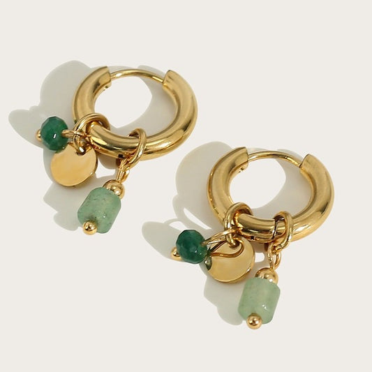 Green Perl earing
