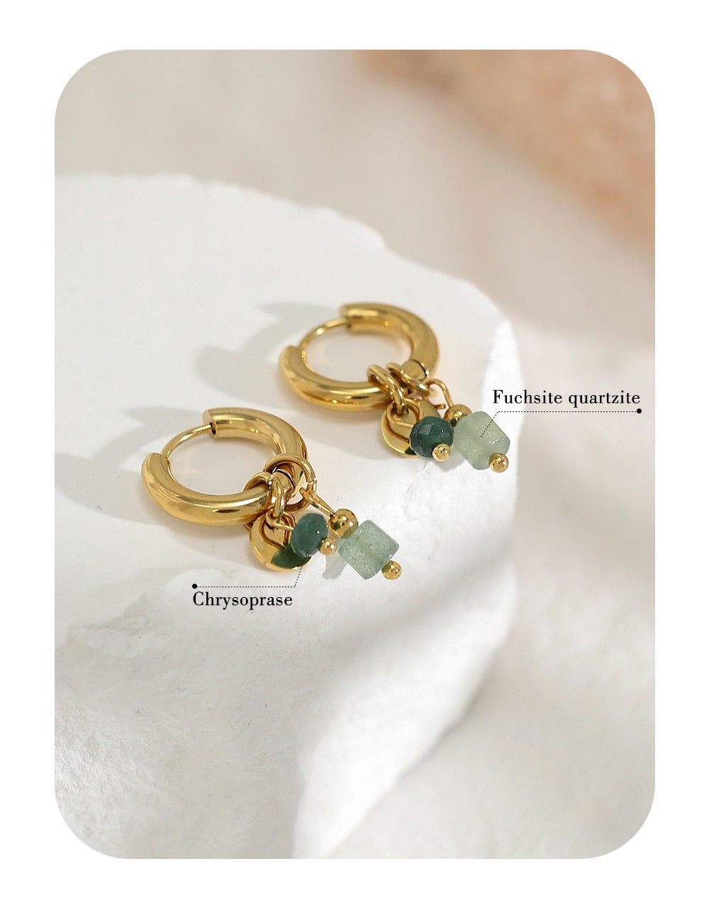 Green Perl earing
