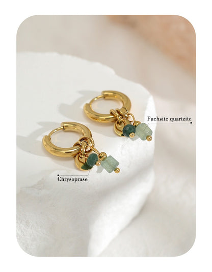 Green Perl earing